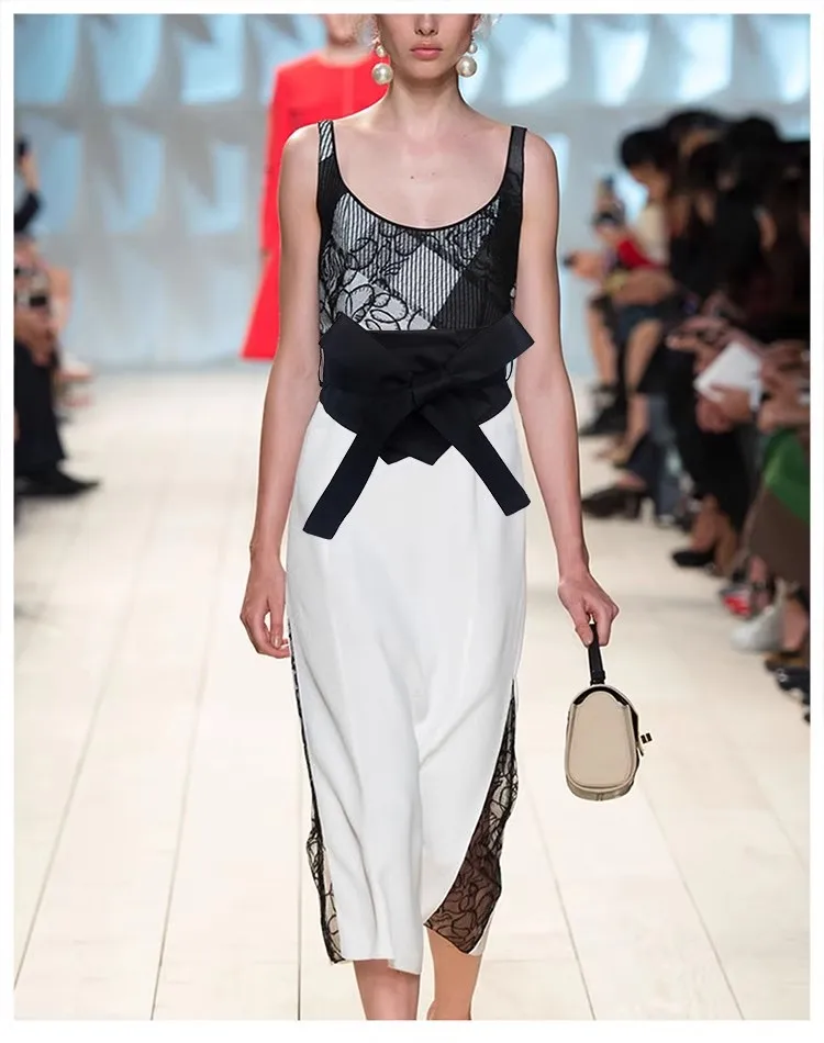 Women's Runway Fashion Big Bow Cummerbunds Female Dress Corsets Waistband Belts Decoration Wide Belt R1587