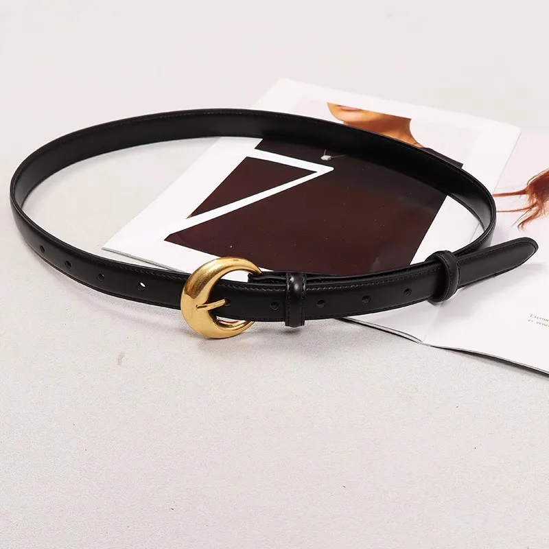 Women's Fashion Vintage Gold Buckle Genuine Leather Cummerbunds Female Dress Corsets Waistband Belts Decoration Wide Belt R2243