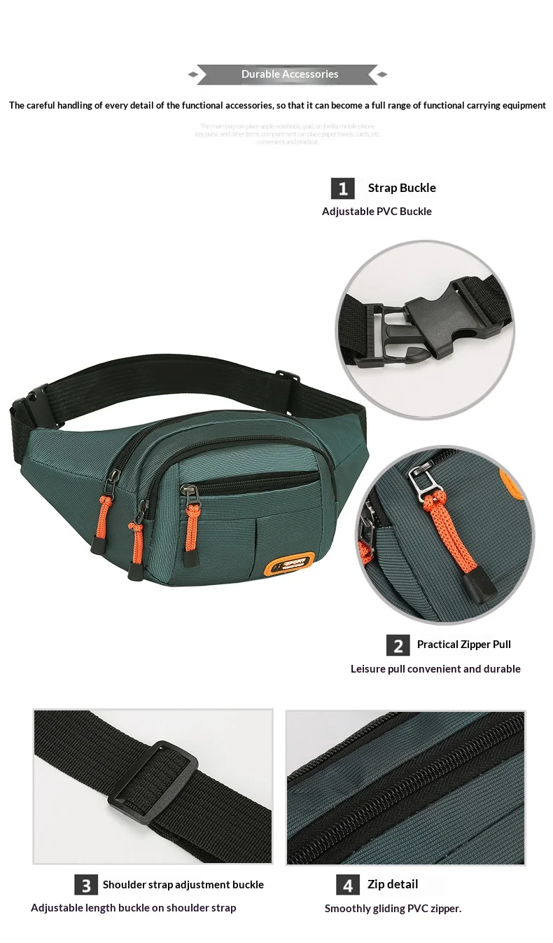 HOMEFISH Mobile Waist Bag For Men And Women Multifunctional Large Capacity Anti Splash Business Wear-resistant Construction Site