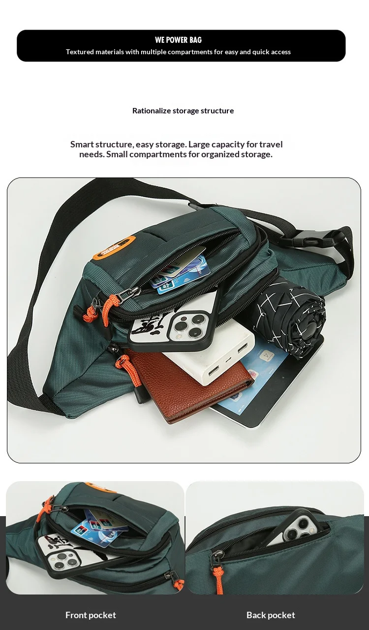 HOMEFISH Mobile Waist Bag For Men And Women Multifunctional Large Capacity Anti Splash Business Wear-resistant Construction Site