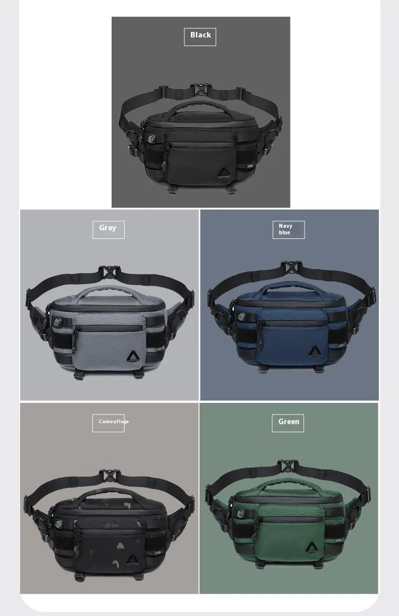 OZUKO Men's Waist Pack Outdoor Multi-functional Tactical Sports Waterproof Men's Senior Chest Bag Crossbody Bag