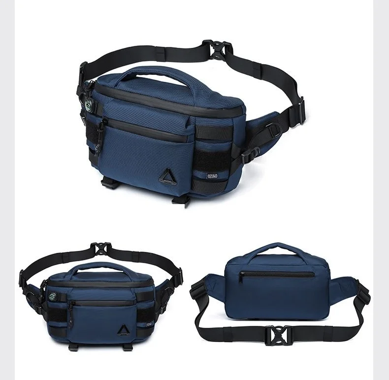 OZUKO Men's Waist Pack Outdoor Multi-functional Tactical Sports Waterproof Men's Senior Chest Bag Crossbody Bag