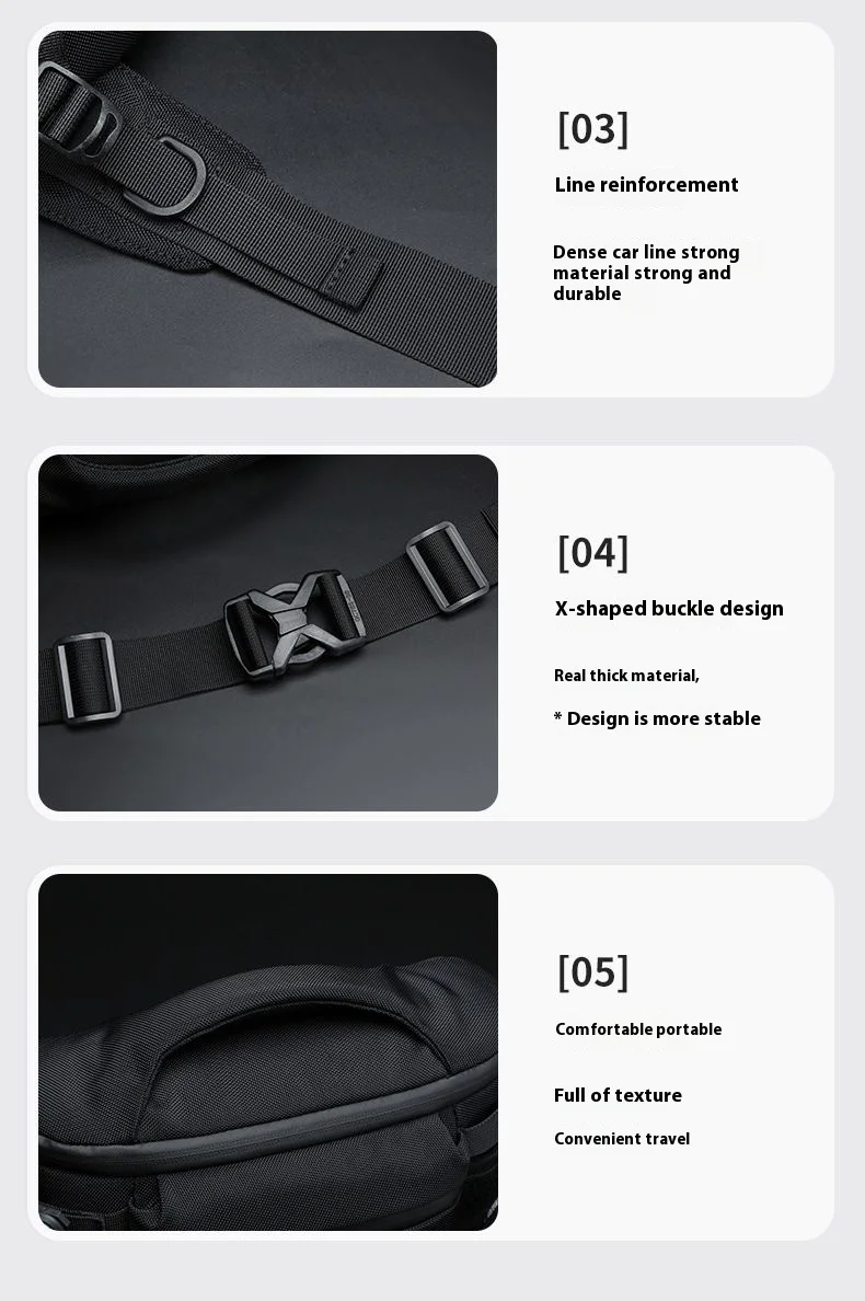 OZUKO Men's Waist Pack Outdoor Multi-functional Tactical Sports Waterproof Men's Senior Chest Bag Crossbody Bag