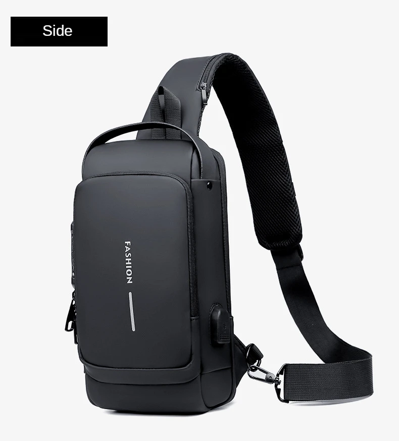 New Brand Designer Men Crossbody Bag PU Leather Classic Anti-Theft Shoulder Bag Chest Bag Multifunctional for Men