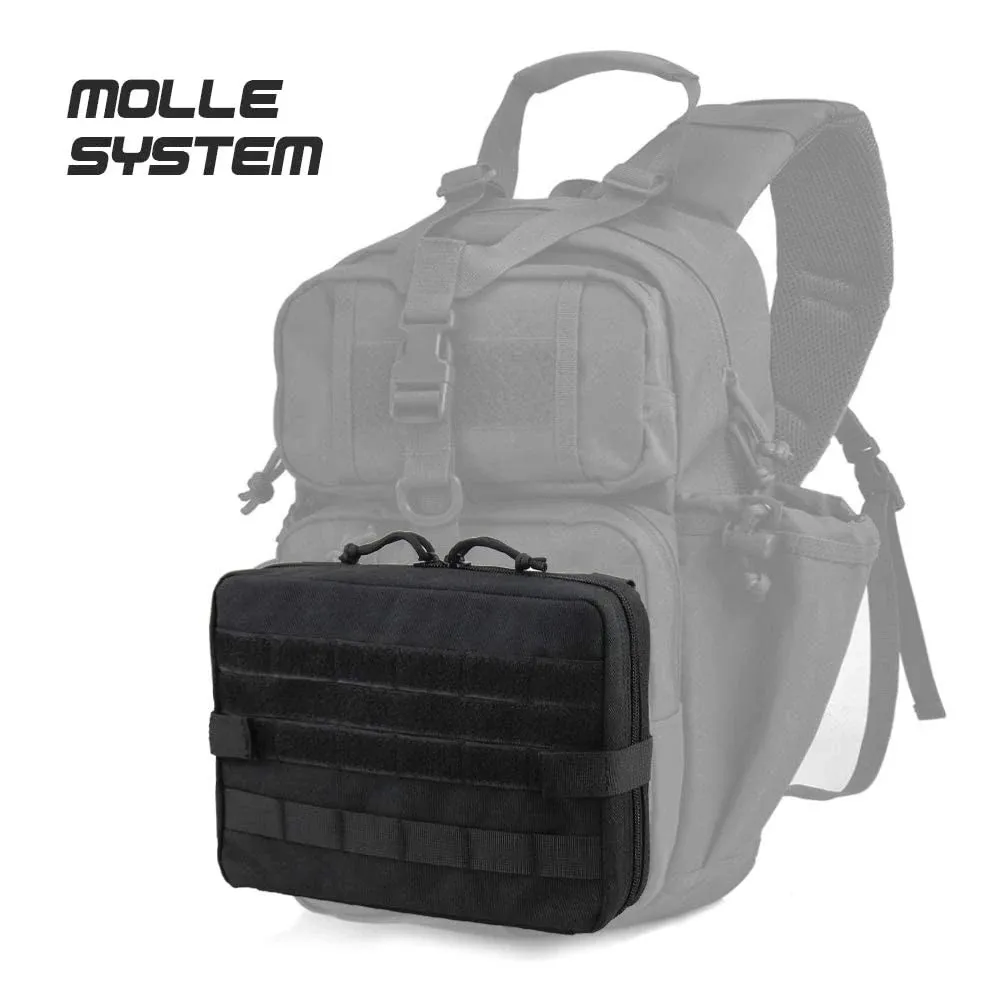 Tactical MOLLE Multi-Function Management Bag EDC Medical Kit Attachment Small Gear Tool Organizer for Hiking, Hunting, Fishing a
