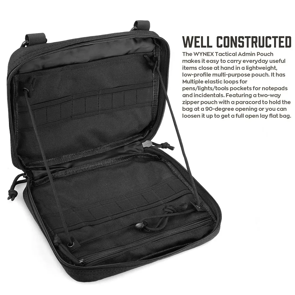 Tactical MOLLE Multi-Function Management Bag EDC Medical Kit Attachment Small Gear Tool Organizer for Hiking, Hunting, Fishing a