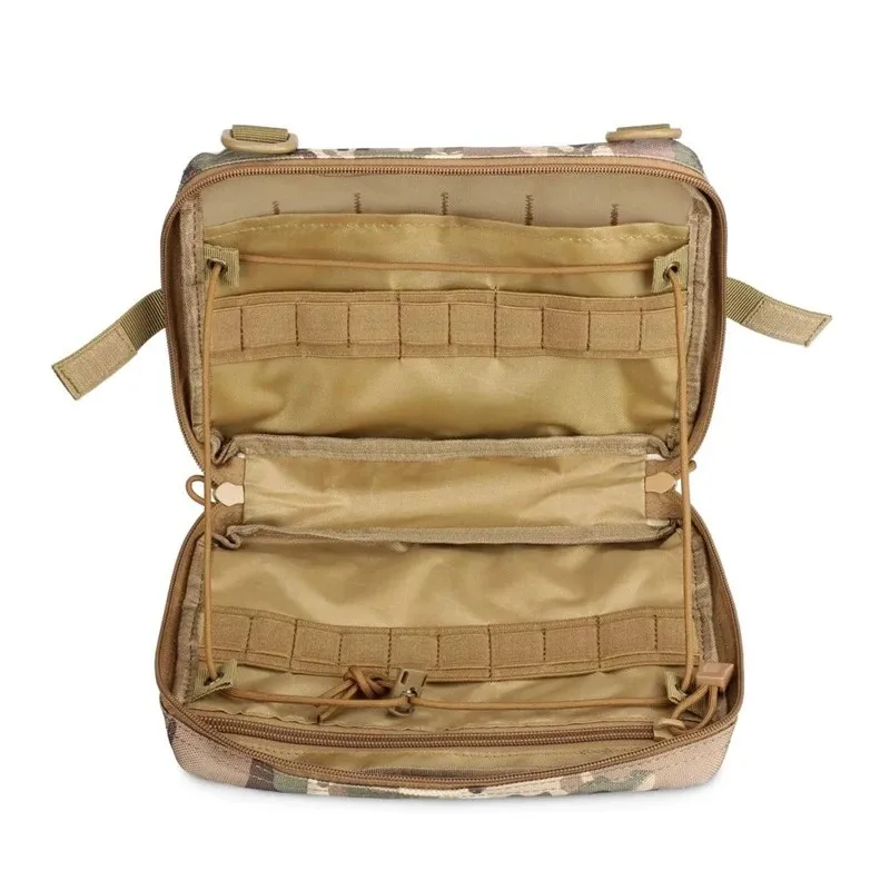 Tactical MOLLE Multi-Function Management Bag EDC Medical Kit Attachment Small Gear Tool Organizer for Hiking, Hunting, Fishing a