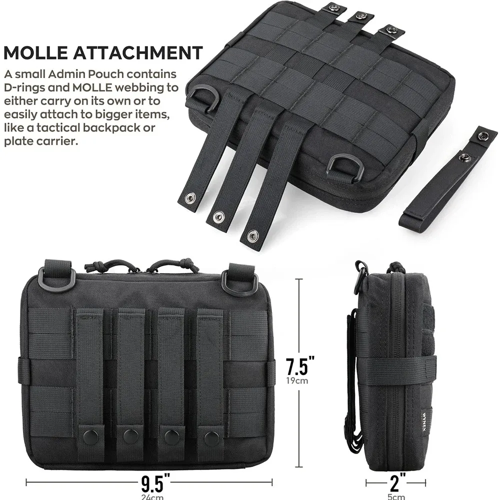 Tactical MOLLE Multi-Function Management Bag EDC Medical Kit Attachment Small Gear Tool Organizer for Hiking, Hunting, Fishing a