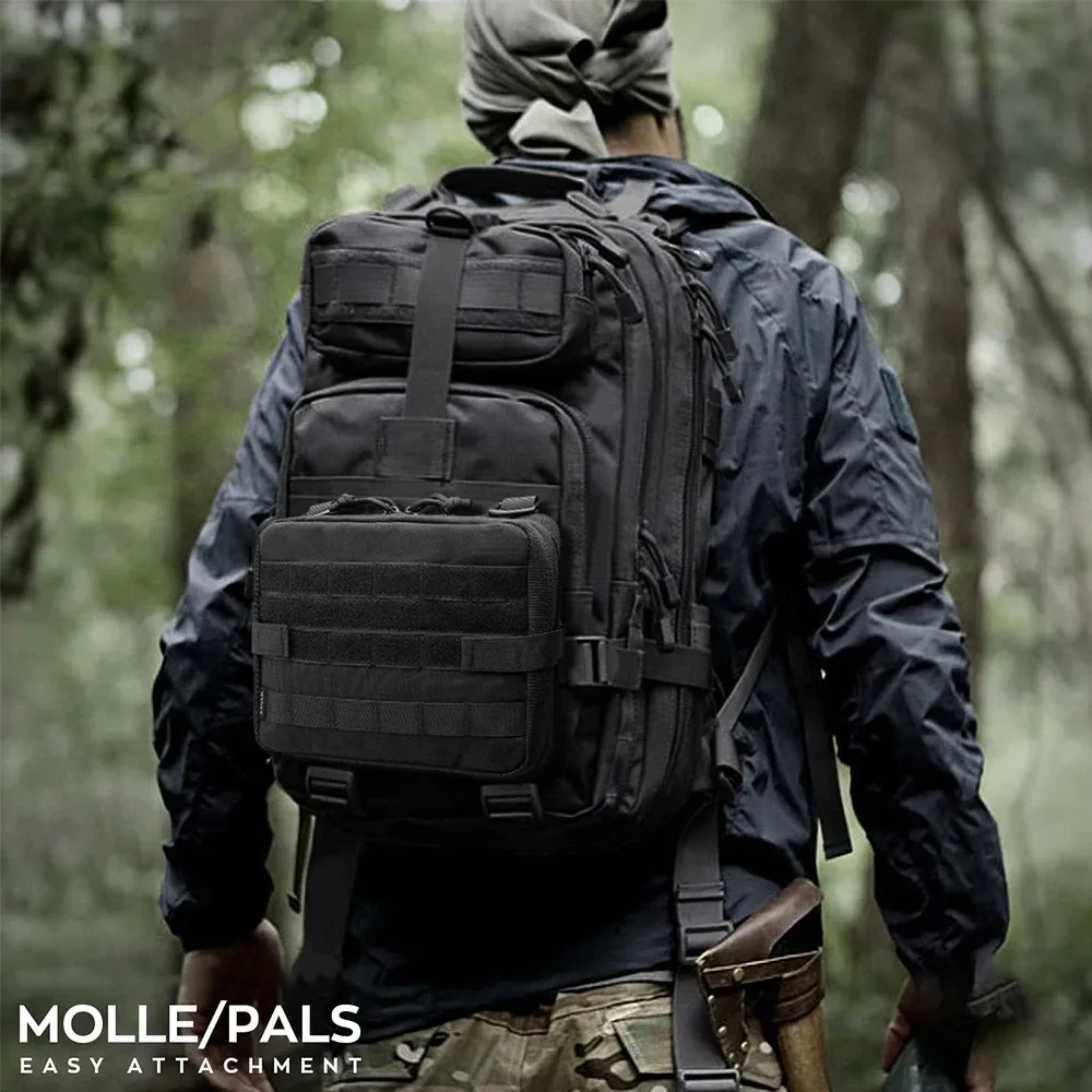 Tactical MOLLE Multi-Function Management Bag EDC Medical Kit Attachment Small Gear Tool Organizer for Hiking, Hunting, Fishing a