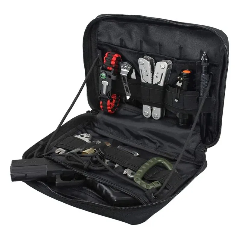 Tactical MOLLE Multi-Function Management Bag EDC Medical Kit Attachment Small Gear Tool Organizer for Hiking, Hunting, Fishing a