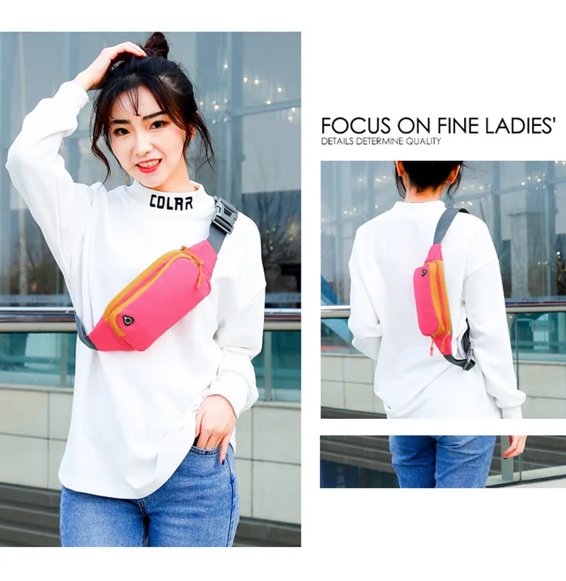 Nylon Waterproof Fanny Waist Bag Pack For Men Women Belt Pouch Male Belly Banana Ladies Bum Hip Kangaroo Sports Running Waistbag