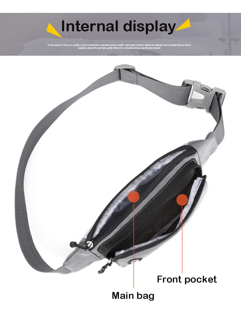 Nylon Waterproof Fanny Waist Bag Pack For Men Women Belt Pouch Male Belly Banana Ladies Bum Hip Kangaroo Sports Running Waistbag