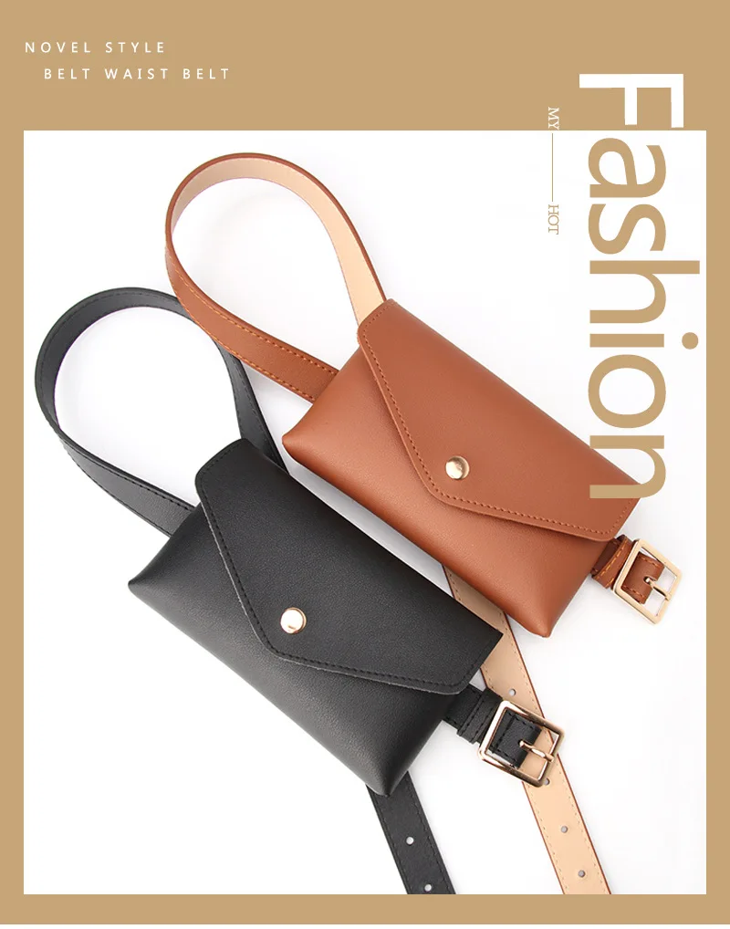 Small Fanny Waist Bag Pack For Women Mobile Phone Mini Belt Wallet Purse Pouch Belly Banana Ladies Kangaroo Bum Hip Side Bolsas
