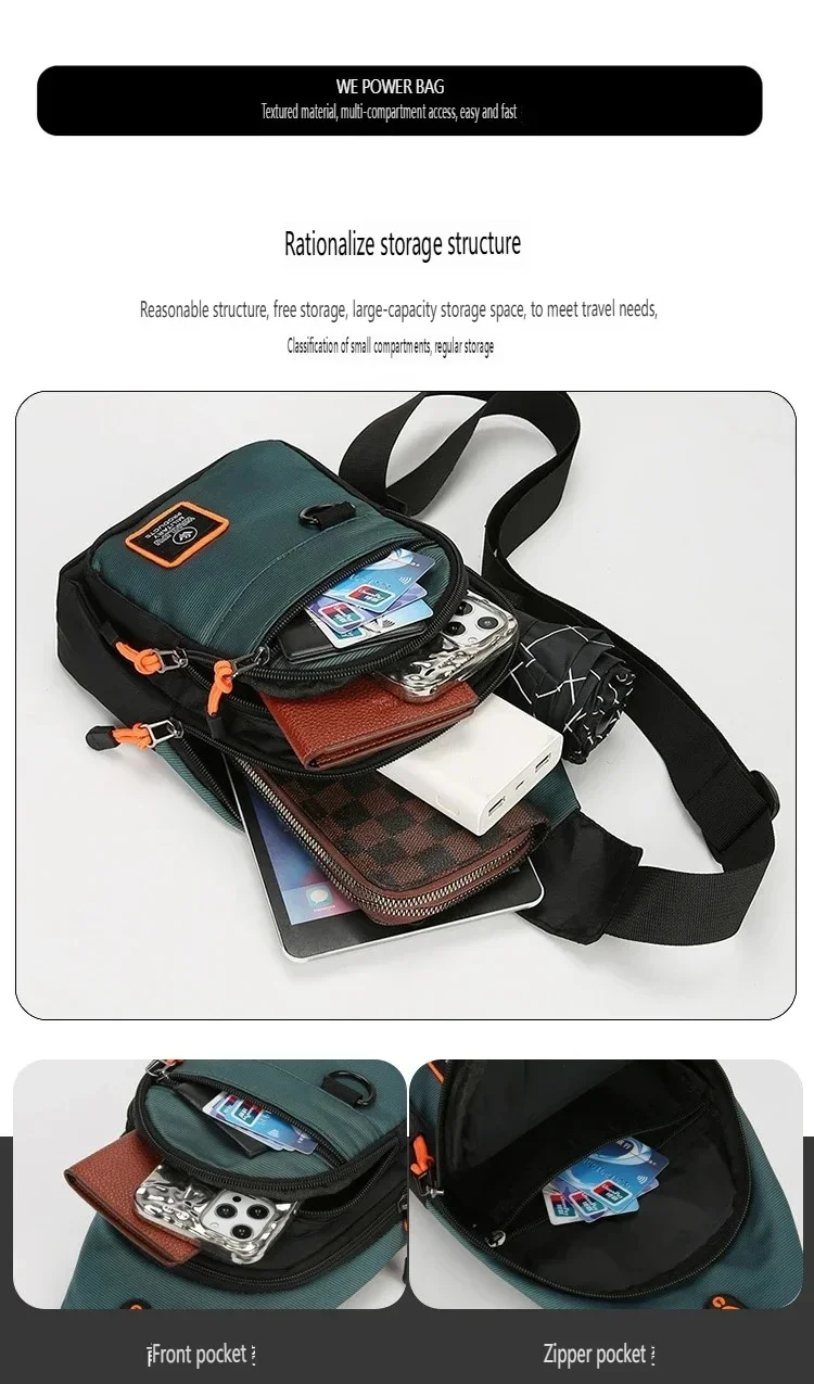Men Multifunction Anti Theft USB Shoulder Bag Man Crossbody Cross Body Travel Sling Chest Bags Pack Messenger Pack