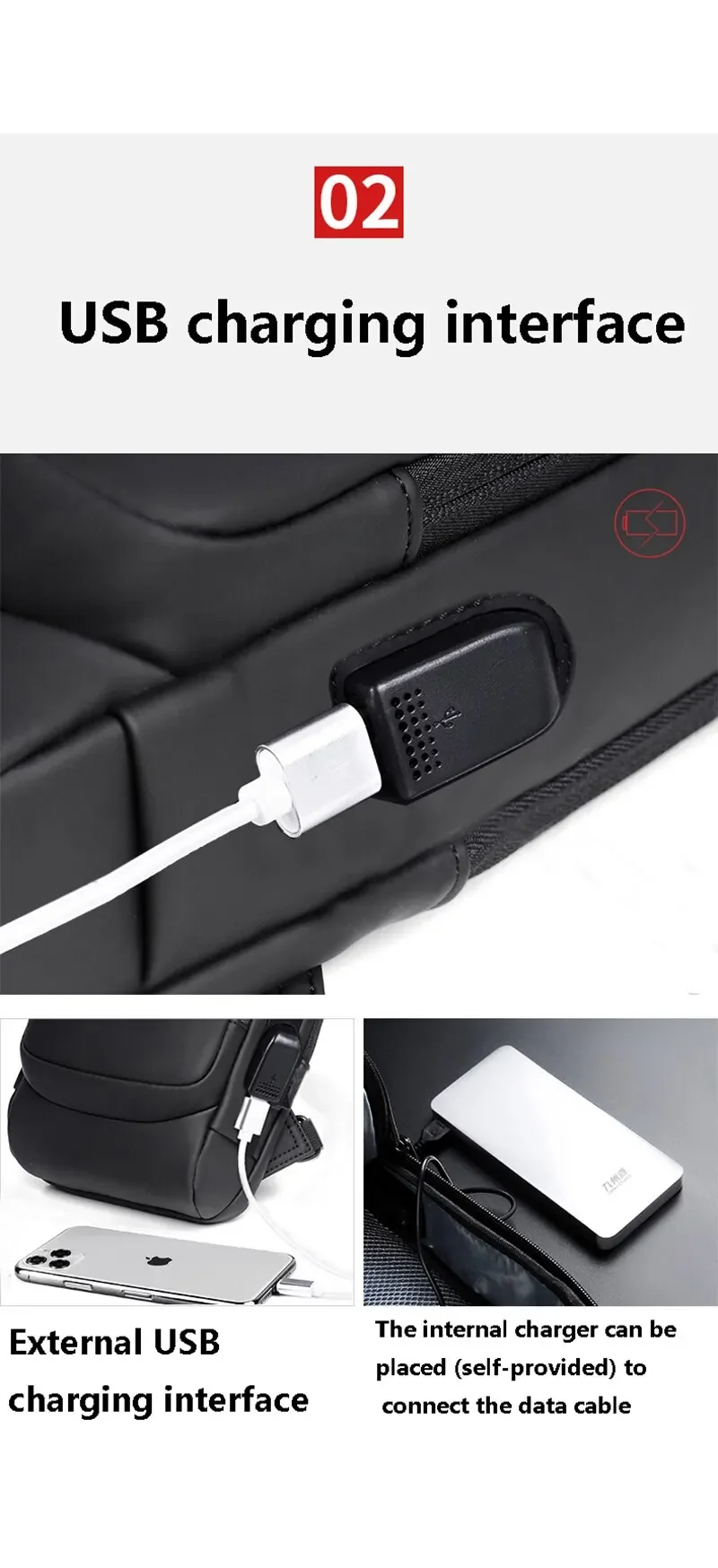 Men Multifunction Anti Theft USB Shoulder Bag Man Crossbody Cross Body Travel Sling Chest Bags Pack Messenger Pack