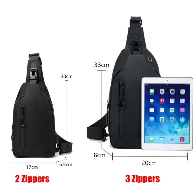 Men Multifunction Anti Theft USB Shoulder Bag Man Crossbody Cross Body Travel Sling Chest Bags Pack Messenger Pack