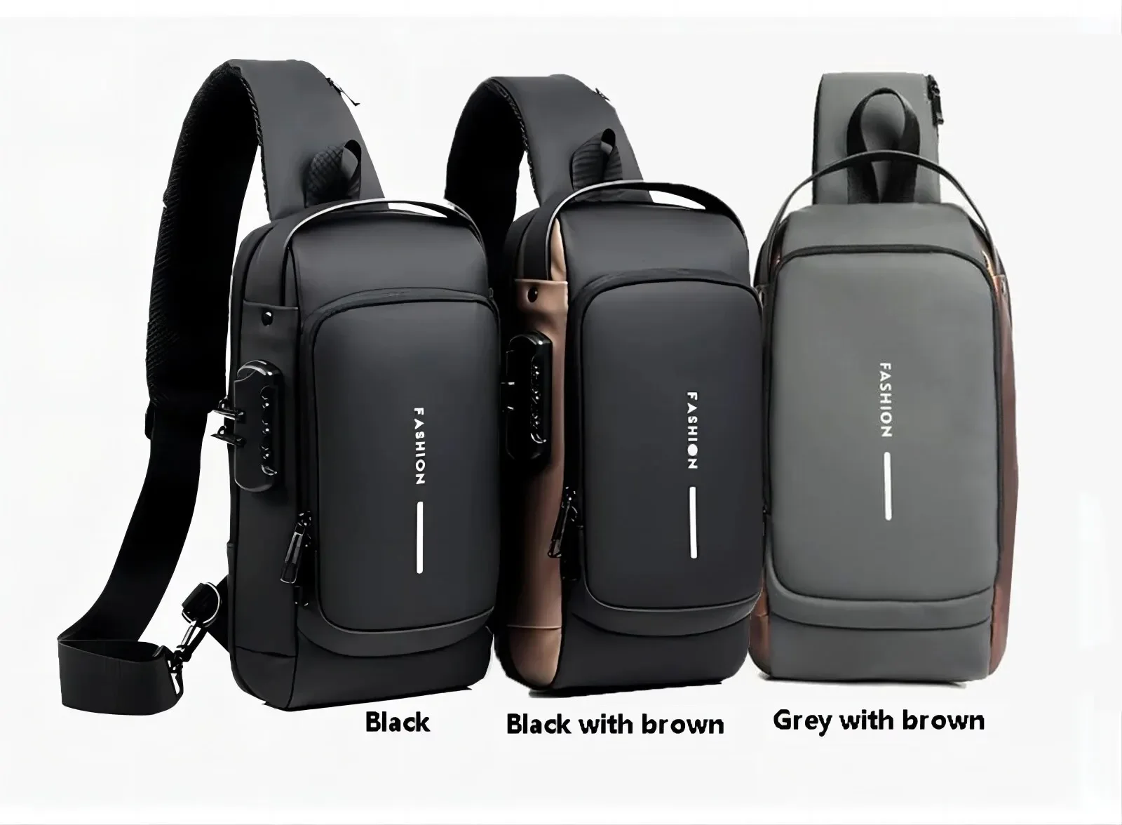 Men Multifunction Anti Theft USB Shoulder Bag Man Crossbody Cross Body Travel Sling Chest Bags Pack Messenger Pack