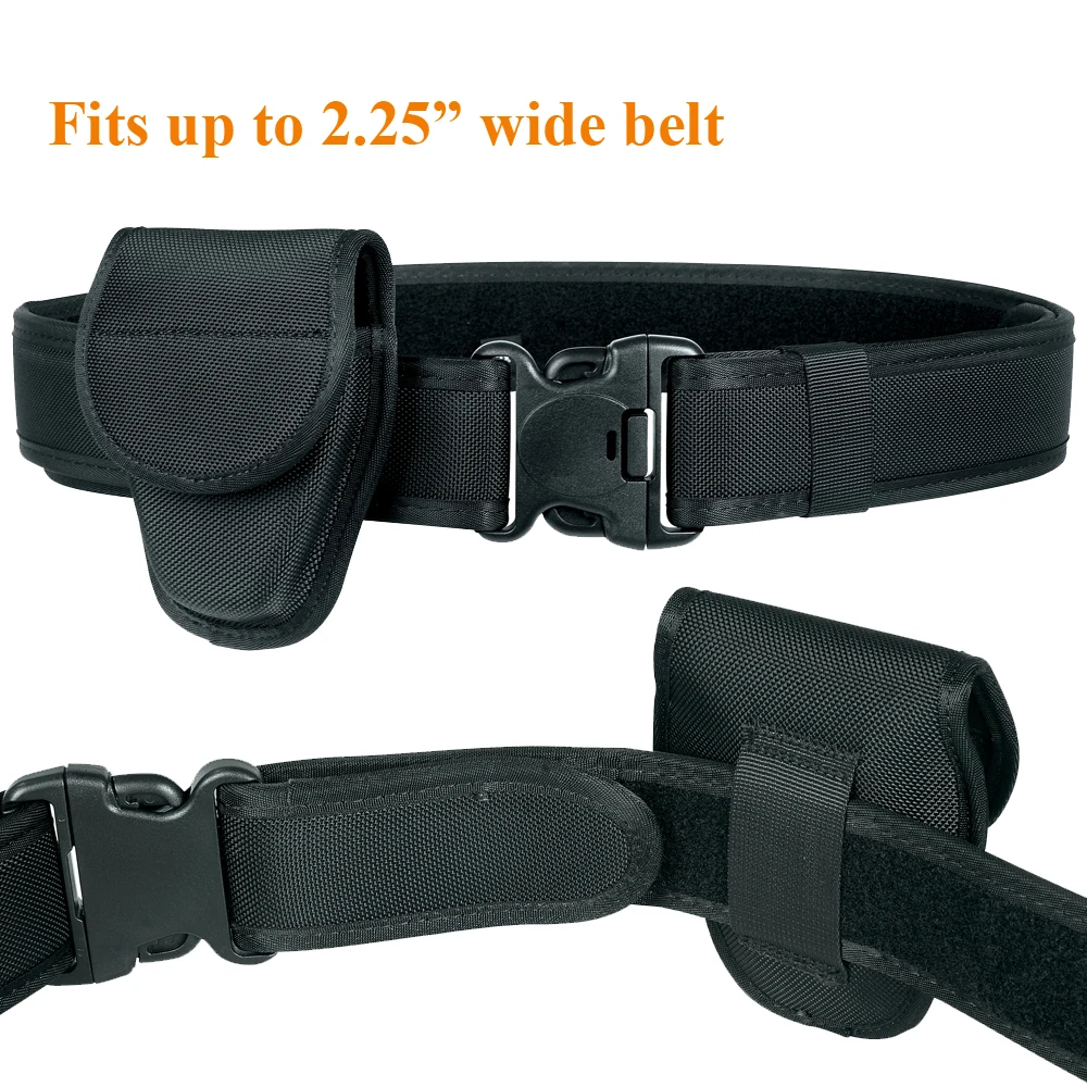 Handcuff Pouch Cop Sheriff Police Law Enforcement Military Standard Handcuff Holder with Secure Snap Closure(1680D Black Nylon