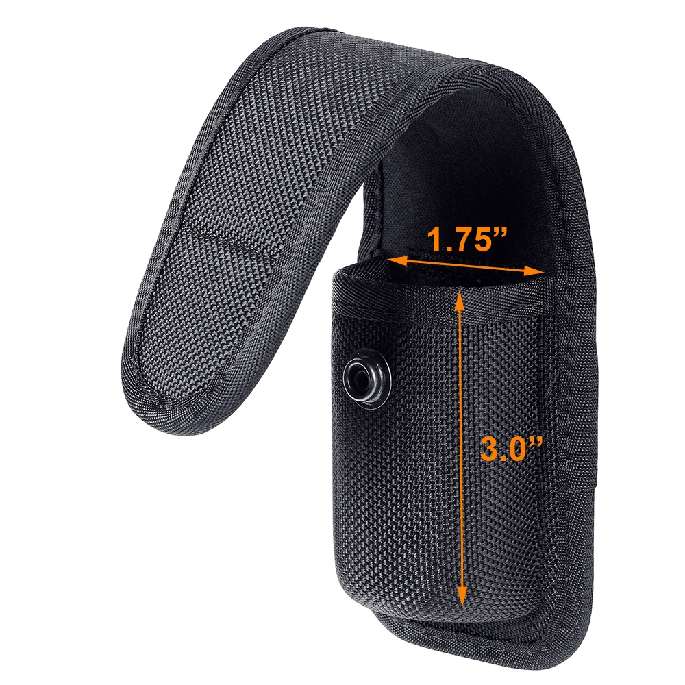 Molded OC/Mace Spray Pouch, Top Flap Pepper Spray Holster for MK3 OC/Mace Pepper Spray Black Pouch Hidden Snap