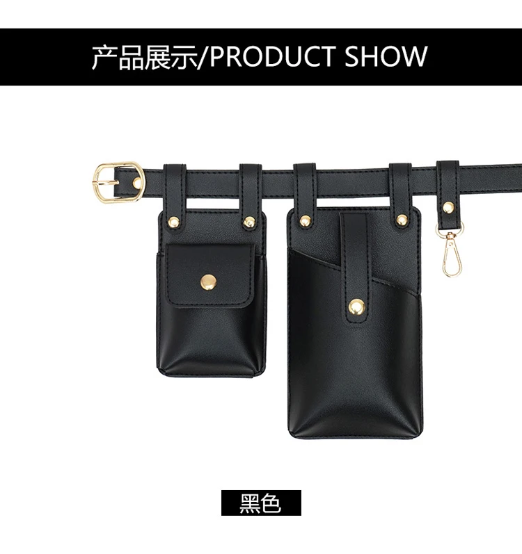 Luxury Designer Men Belt Bags Women Phone Bag High Quality Soft PU Leather Unisex Fanny Bag Waist Pack Men Bag With Key Buckle