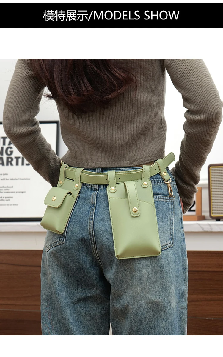 Luxury Designer Men Belt Bags Women Phone Bag High Quality Soft PU Leather Unisex Fanny Bag Waist Pack Men Bag With Key Buckle