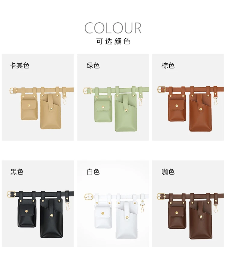 Luxury Designer Men Belt Bags Women Phone Bag High Quality Soft PU Leather Unisex Fanny Bag Waist Pack Men Bag With Key Buckle