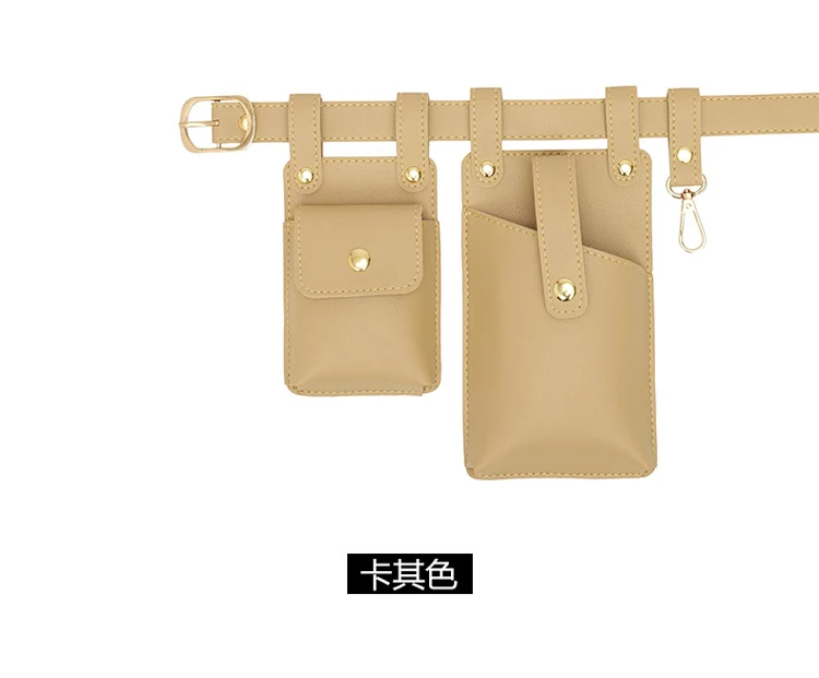 Luxury Designer Men Belt Bags Women Phone Bag High Quality Soft PU Leather Unisex Fanny Bag Waist Pack Men Bag With Key Buckle