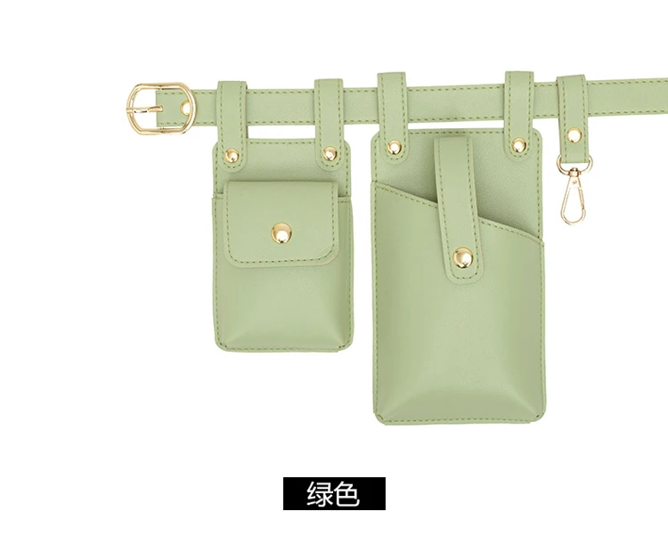 Luxury Designer Men Belt Bags Women Phone Bag High Quality Soft PU Leather Unisex Fanny Bag Waist Pack Men Bag With Key Buckle
