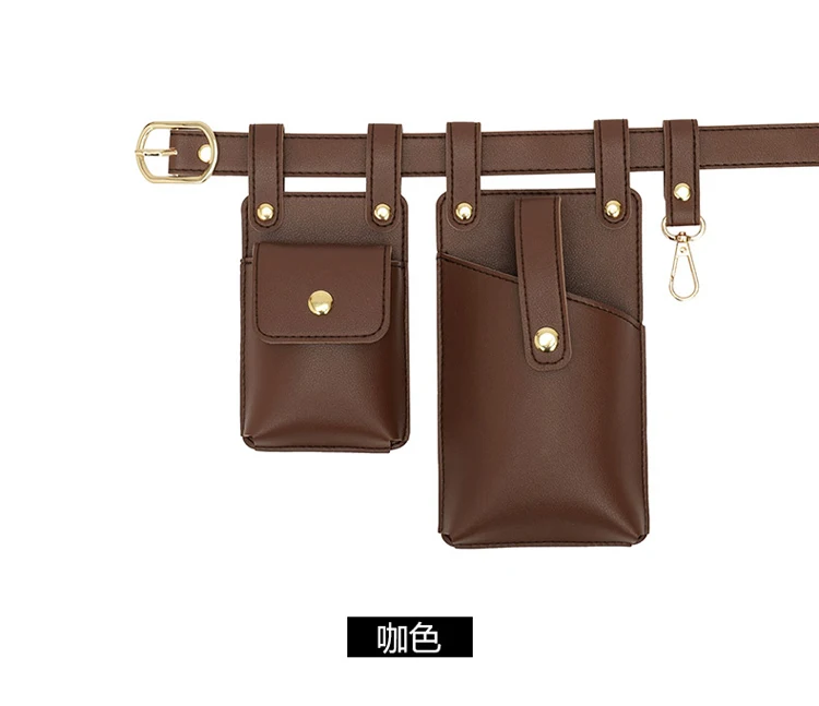Luxury Designer Men Belt Bags Women Phone Bag High Quality Soft PU Leather Unisex Fanny Bag Waist Pack Men Bag With Key Buckle