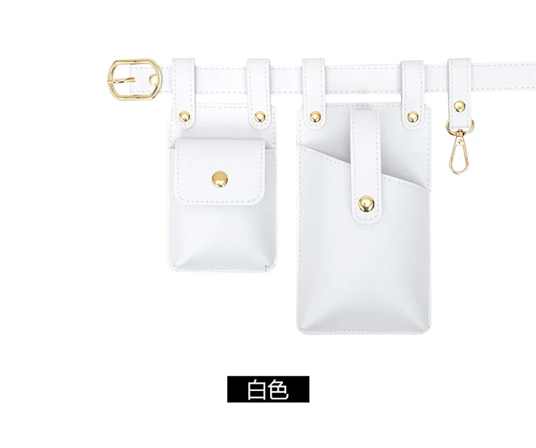 Luxury Designer Men Belt Bags Women Phone Bag High Quality Soft PU Leather Unisex Fanny Bag Waist Pack Men Bag With Key Buckle