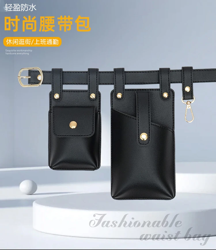 Luxury Designer Men Belt Bags Women Phone Bag High Quality Soft PU Leather Unisex Fanny Bag Waist Pack Men Bag With Key Buckle