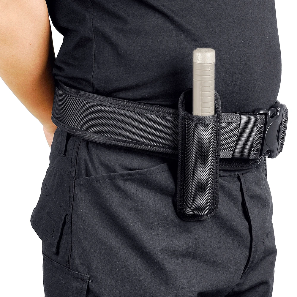 Molded Expandable Baton Holder Holds 16-Inch or 21-Inch Expandable Baton (Basketweave Artificial Leather)