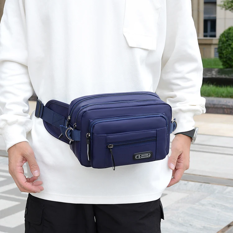 Men's Waist Bag Multifunctional Toolkit, Wear-Resistant Mobile Phone Bag, Running Bag, Leisure Outdoor Sports Waist Bag, Large C