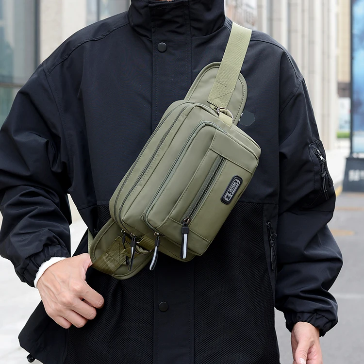 Men's Waist Bag Multifunctional Toolkit, Wear-Resistant Mobile Phone Bag, Running Bag, Leisure Outdoor Sports Waist Bag, Large C