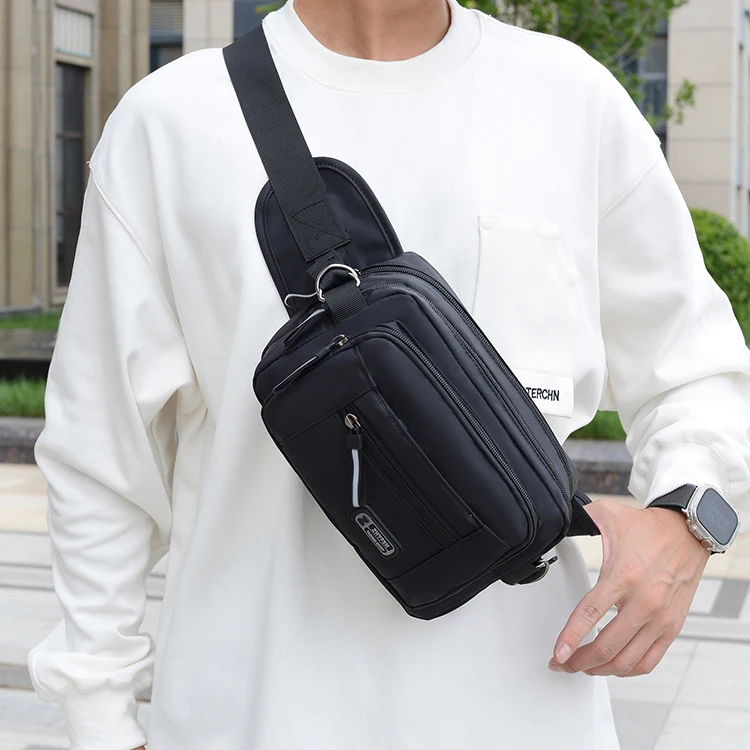 Men's Waist Bag Multifunctional Toolkit, Wear-Resistant Mobile Phone Bag, Running Bag, Leisure Outdoor Sports Waist Bag, Large C