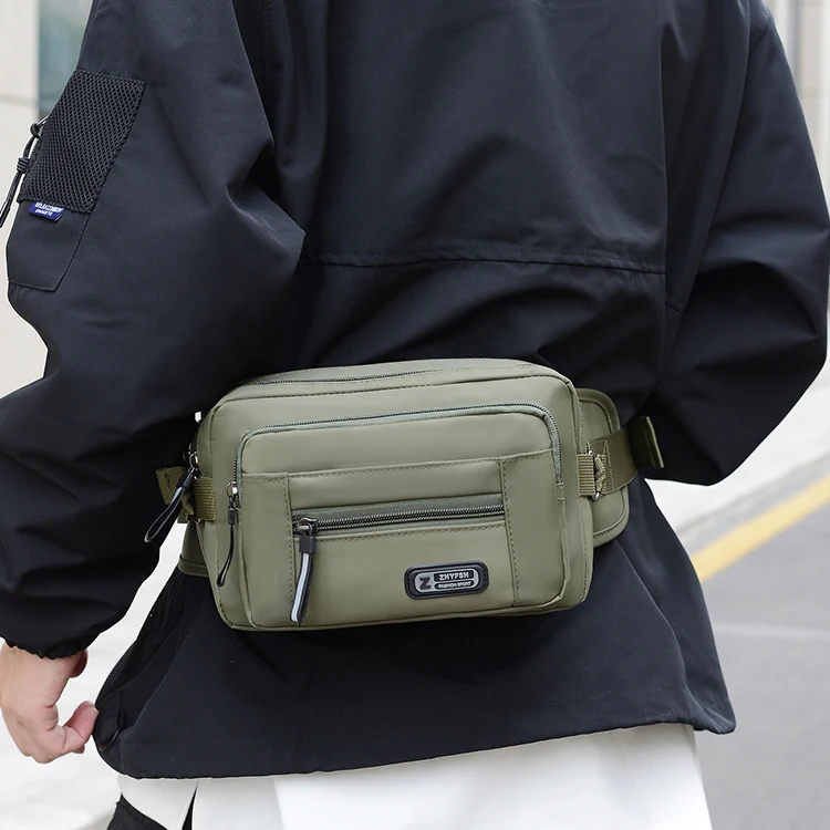 Men's Waist Bag Multifunctional Toolkit, Wear-Resistant Mobile Phone Bag, Running Bag, Leisure Outdoor Sports Waist Bag, Large C