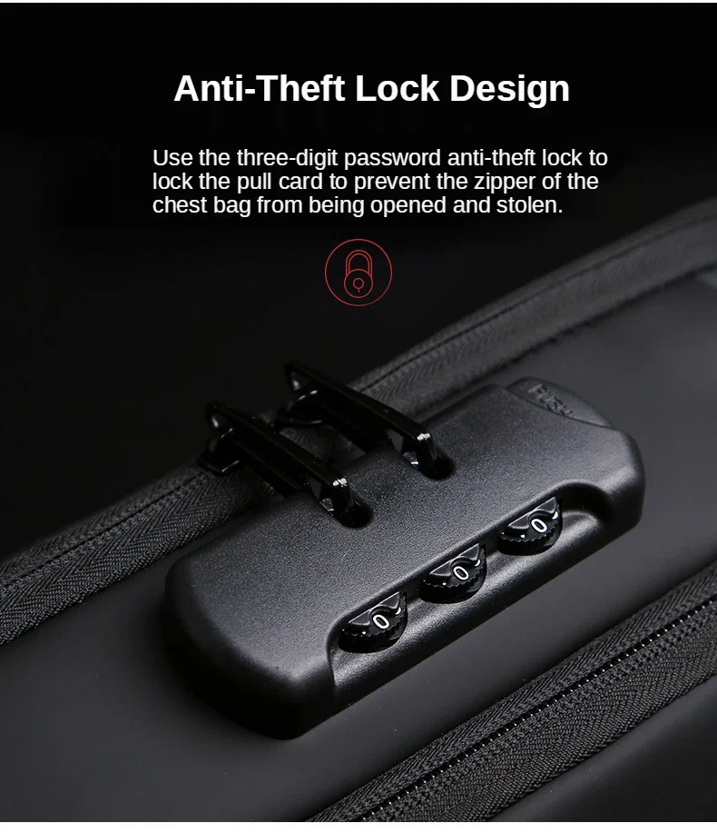 2025 Large Capacity Brand Waist Packs Bag Men Crossbody Bag PU Leather Anti-Theft Shoulder Bag Multifunctional Unisex Chest Bag