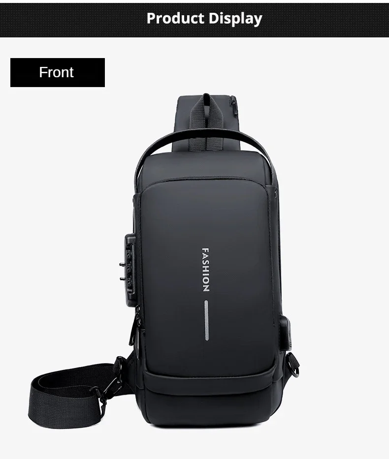 2025 Large Capacity Brand Waist Packs Bag Men Crossbody Bag PU Leather Anti-Theft Shoulder Bag Multifunctional Unisex Chest Bag