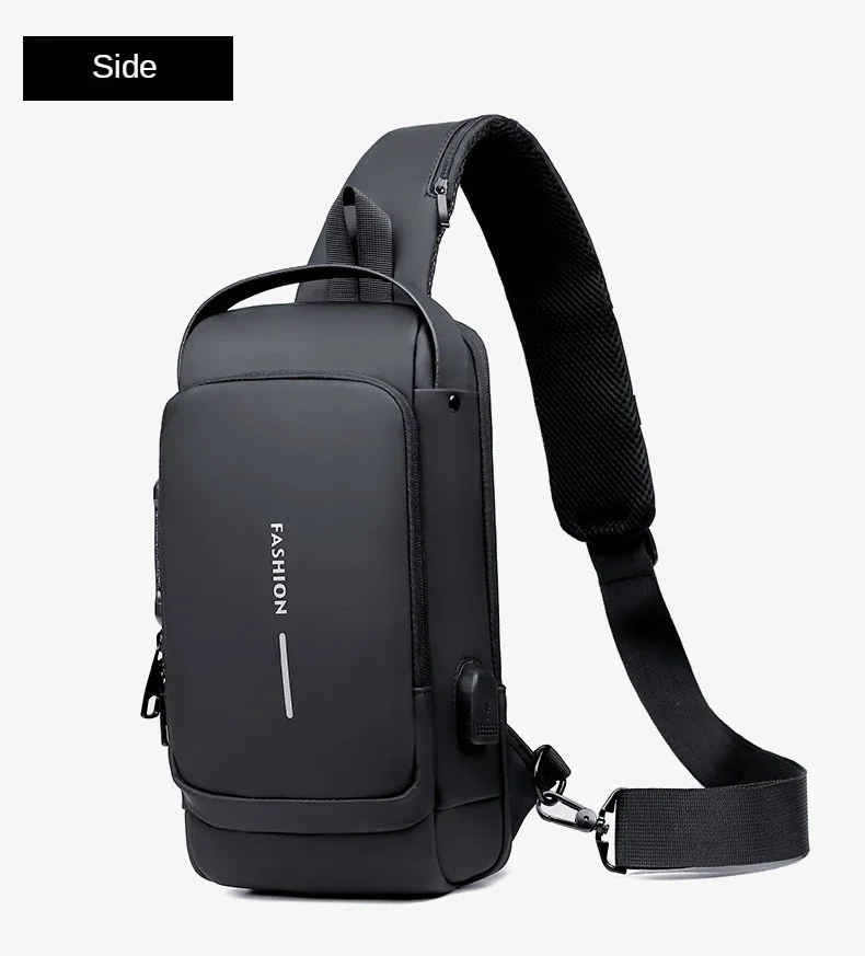 2025 Large Capacity Brand Waist Packs Bag Men Crossbody Bag PU Leather Anti-Theft Shoulder Bag Multifunctional Unisex Chest Bag