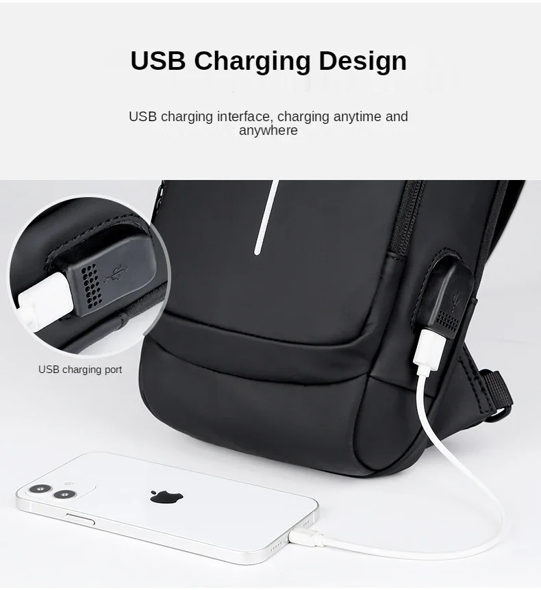 2025 Large Capacity Brand Waist Packs Bag Men Crossbody Bag PU Leather Anti-Theft Shoulder Bag Multifunctional Unisex Chest Bag