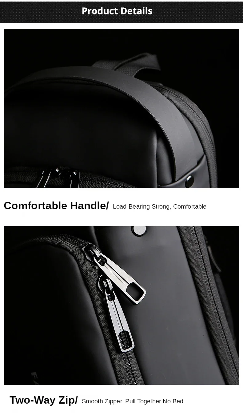 2025 Large Capacity Brand Waist Packs Bag Men Crossbody Bag PU Leather Anti-Theft Shoulder Bag Multifunctional Unisex Chest Bag