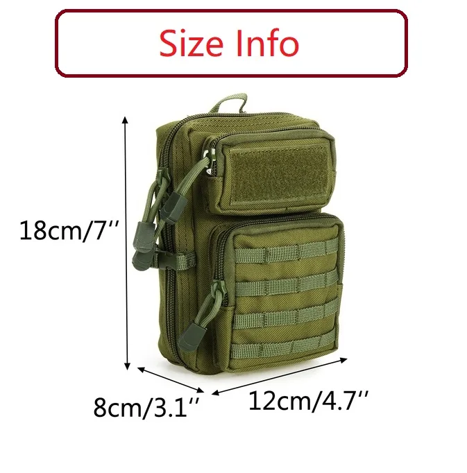 Waterproof Outdoor Tactical Molle Waist Bag Hiking Travelling Sling Backpack Waist Packs Shoulder Bag Pouch