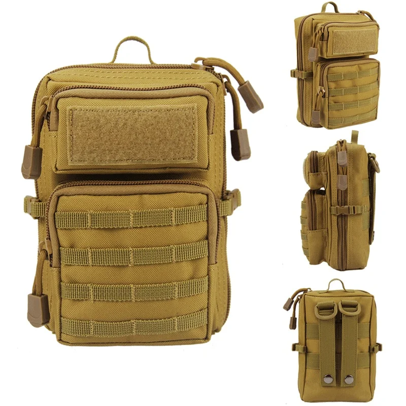 Waterproof Outdoor Tactical Molle Waist Bag Hiking Travelling Sling Backpack Waist Packs Shoulder Bag Pouch