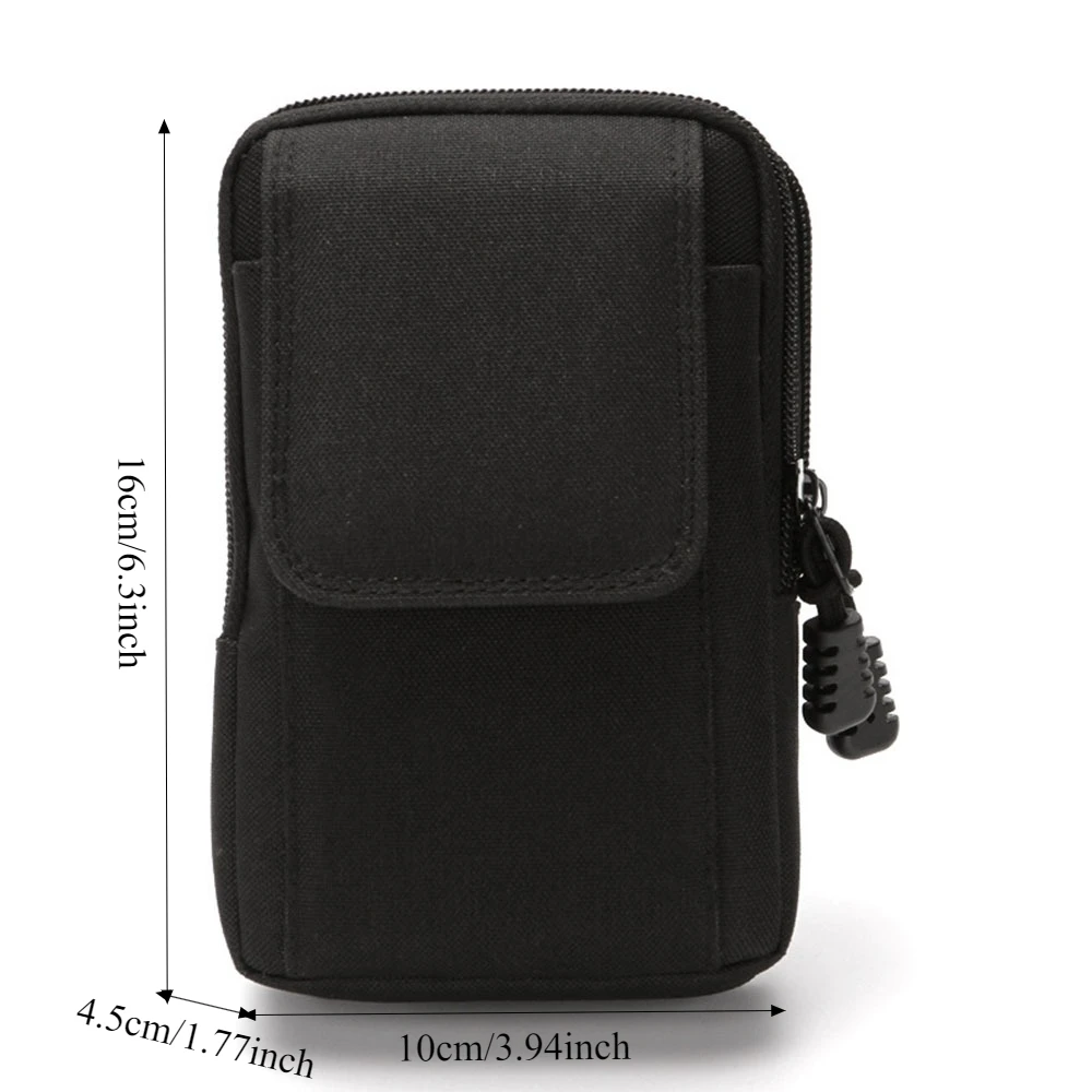 Simple Solid Color Tactical Waist Pack, Outdoor Sports Lightweight Phone Pouch, Small Outdoor Travel EDC Pouch Phone Waist Bag
