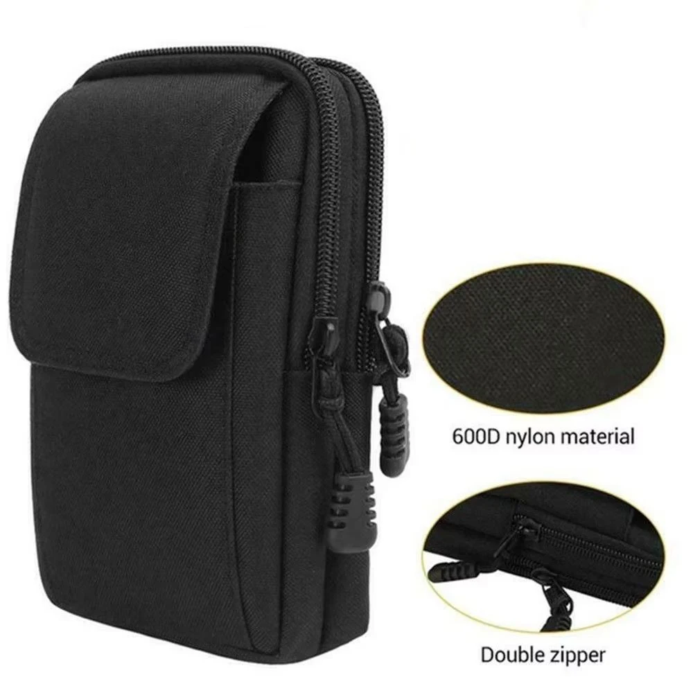 Simple Solid Color Tactical Waist Pack, Outdoor Sports Lightweight Phone Pouch, Small Outdoor Travel EDC Pouch Phone Waist Bag