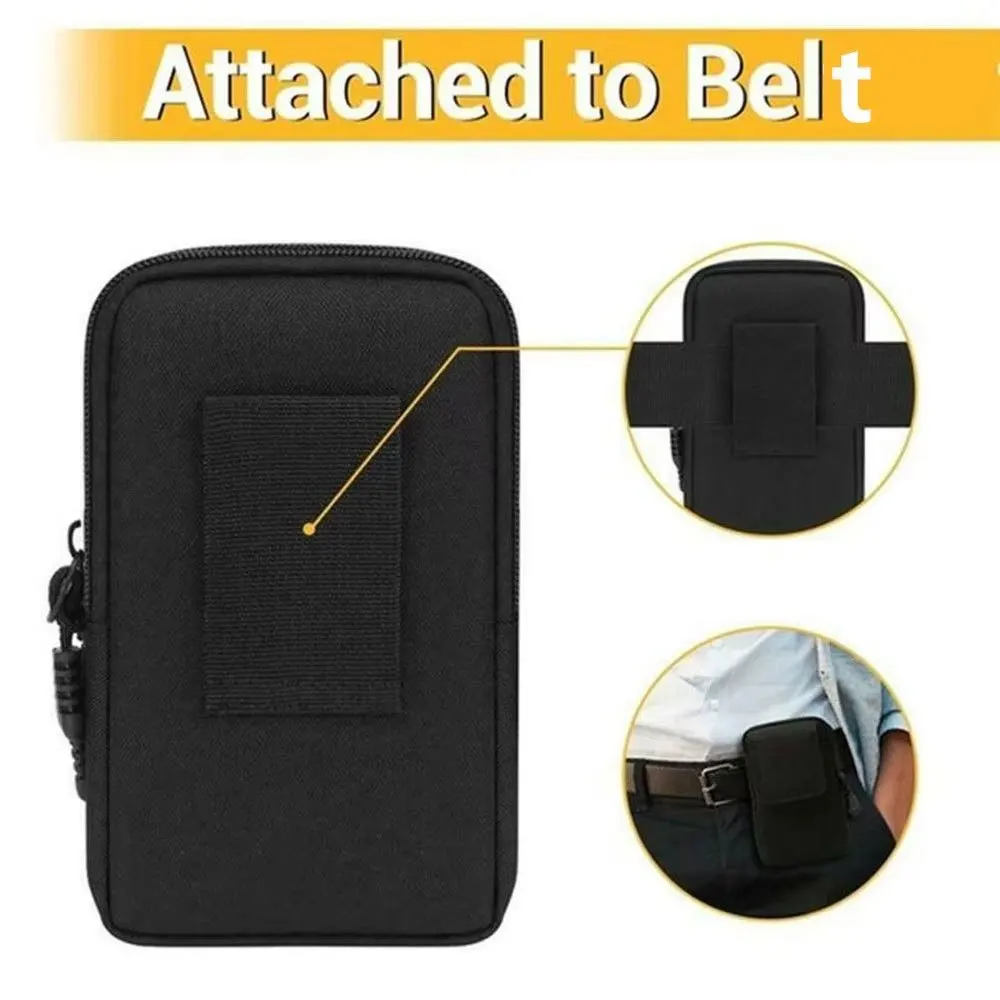 Simple Solid Color Tactical Waist Pack, Outdoor Sports Lightweight Phone Pouch, Small Outdoor Travel EDC Pouch Phone Waist Bag