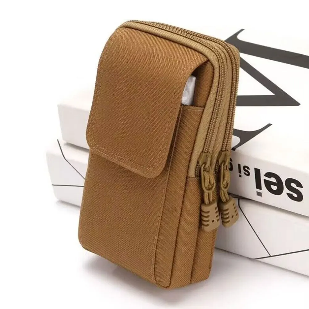 Simple Solid Color Tactical Waist Pack, Outdoor Sports Lightweight Phone Pouch, Small Outdoor Travel EDC Pouch Phone Waist Bag