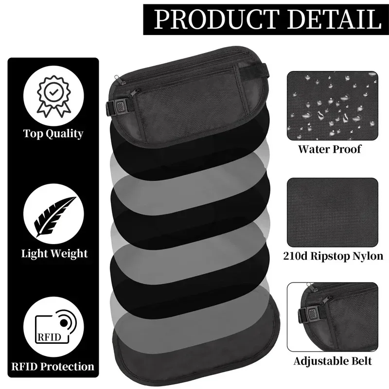 Running Waist Bag, Invisible Travel Waist Bag, Passport, Money Belt Bag, Hidden Safe Wallet, Gift Bag, Money Bag