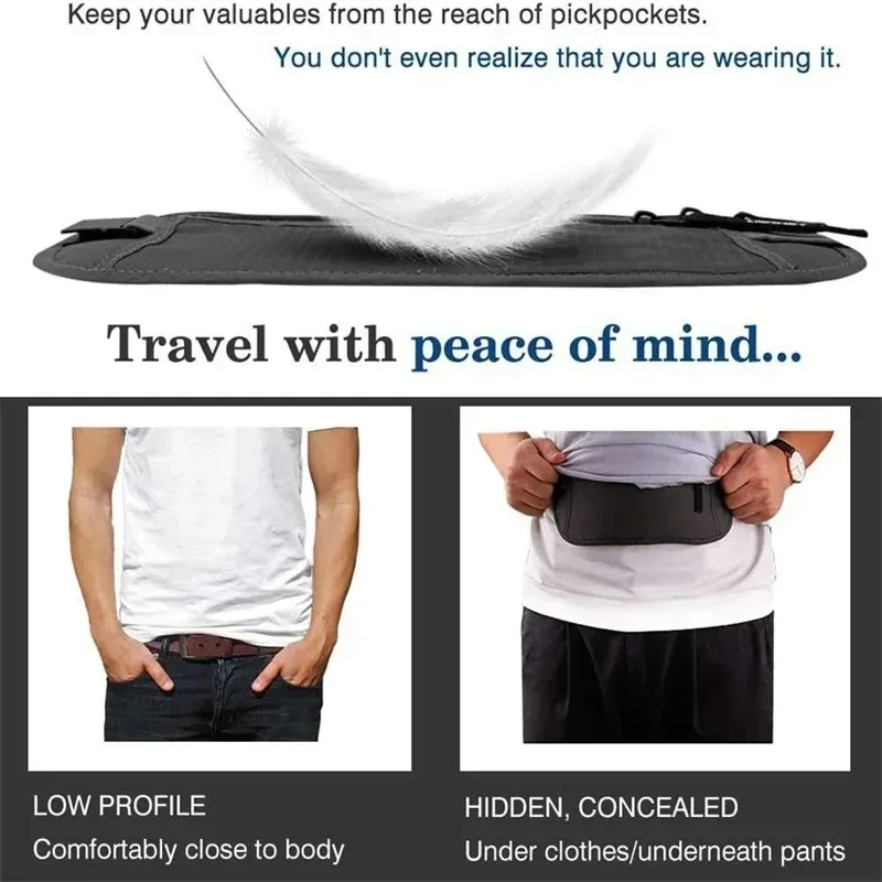 Running Waist Bag, Invisible Travel Waist Bag, Passport, Money Belt Bag, Hidden Safe Wallet, Gift Bag, Money Bag