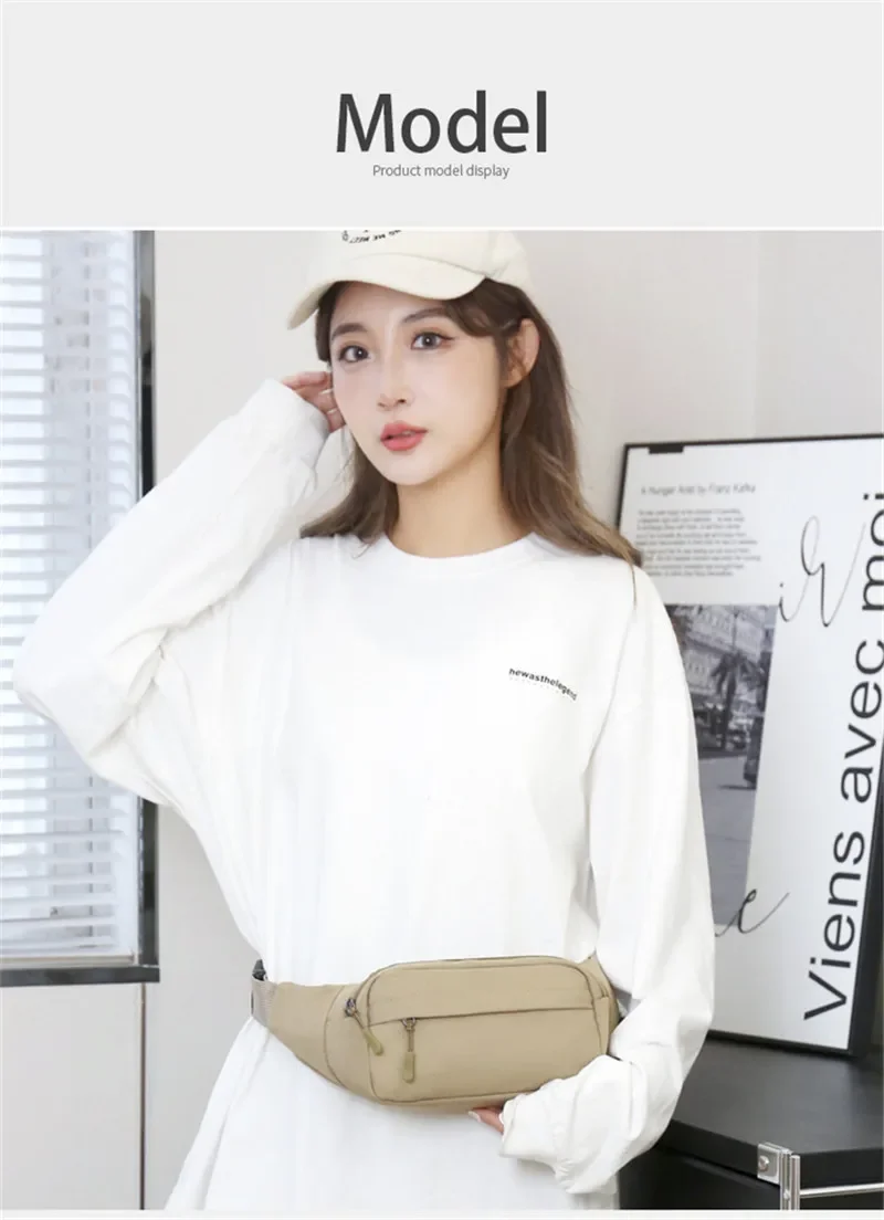 Unisex Men Waist Bag Pack Purse Casual Large Phone Belt Bag Pouch Women's Canvas Travel Phone Bag Fanny Banana Bag Hip 3 Pockets